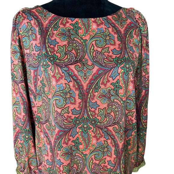LOFT Tops - Loft NWT  Women's Medium Multicolor Patterned Long Sleeve Blouse